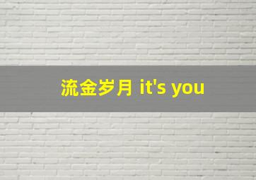 流金岁月 it's you